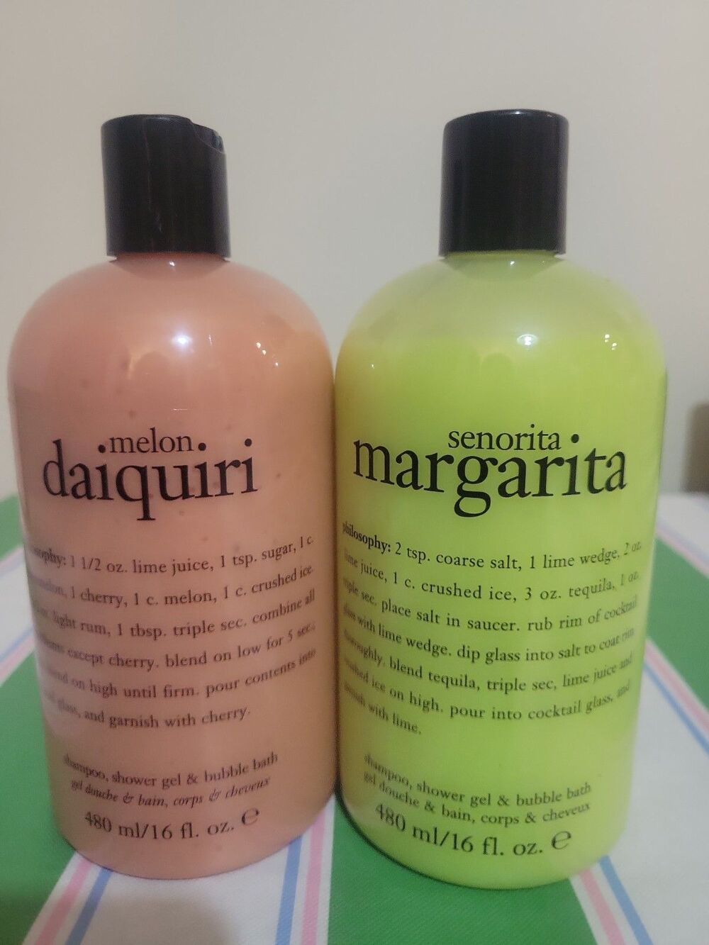 Philosophy Melon Daiquiri & Senorita Margarita 3-in-1 Shower Gel 16oz NEW SEALED